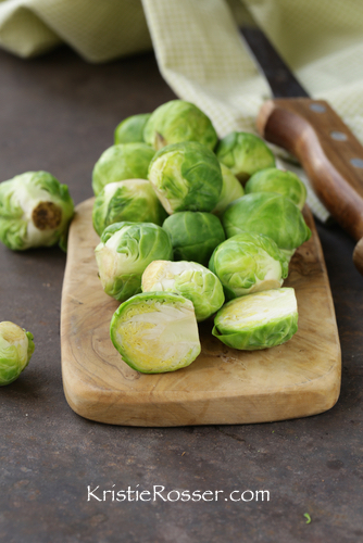 shutterstock_brussel sprouts on cutting board