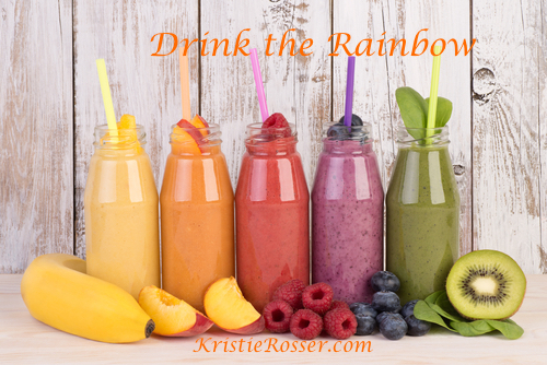 shutterstock_green smoothie Fruit smoothies variety in rainbow colors 420625228